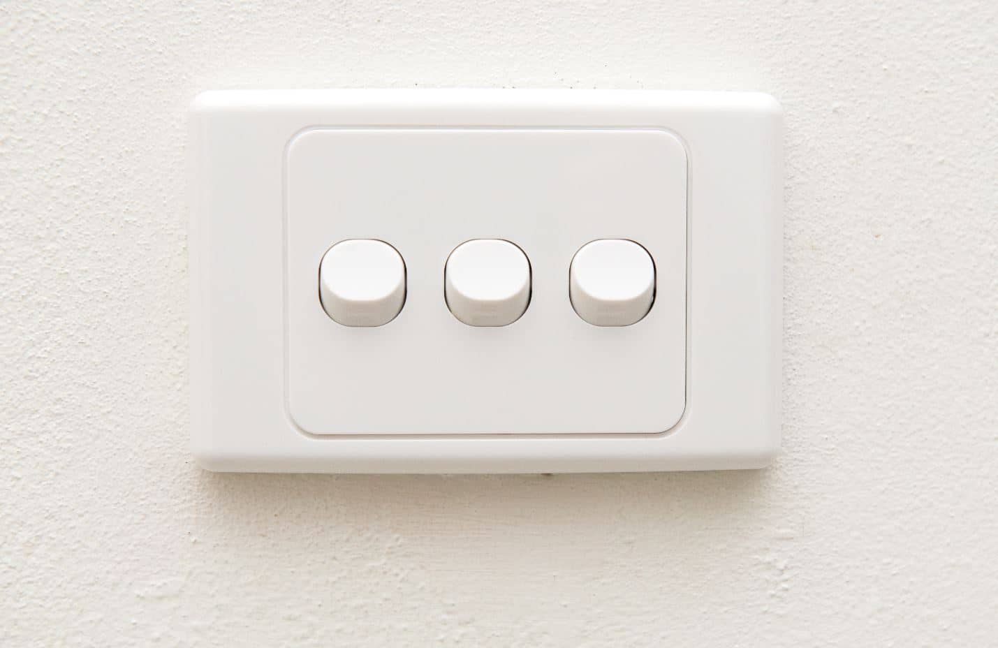 Closeup of an Australian modern light switch